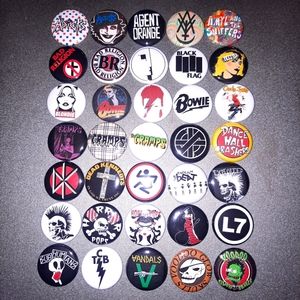 35 Music Pin Back Buttons